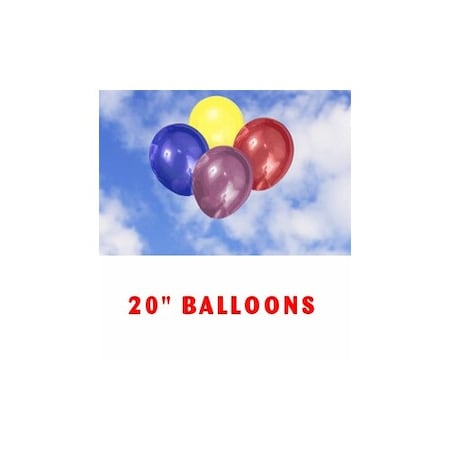 Ez Line Red, White & Blue 20" Regular Latex Balloons(144/Pk) Pk 503-20
